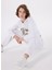 Baskılı Beyaz Kadın Sweatshırt Gj Crop Hood Prınt S - Mıd Organıc 2