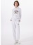 Baskılı Beyaz Kadın Sweatshırt Gj Crop Hood Prınt S - Mıd Organıc 3