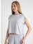 Yuvarlak Yaka Gri Pijama Üst 403SIX-1110-051 4