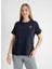 Yuvarlak Yaka Lacivert Pijama Üst 403SIX-1110-054 1