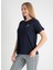 Yuvarlak Yaka Lacivert Pijama Üst 403SIX-1110-054 4