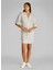 Gömlek Yaka Düz Ekru Mini Kadın Elbise K20K208382ADA 1