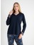 V Yaka Lacivert Pijama Üst 401WON-1110-175 1
