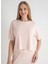 Yuvarlak Yaka Pembe Pijama Üst 403SIX-1110-053 4