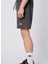 382H11W-A3Q Fastına Short Antrasit Lastikli Bel Regular Fit Düz Erkek Şort 2