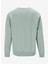 Woven Badge (Lb) Crew Neck Yeşil Bisiklet Yaka Normal Düz Erkek Sweatshırt 7