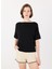 Bisiklet Yaka Siyah Kadın T-Shirt 105GM106H 1