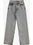 Yüksek Bel Normal Paça Straight Gri Kadın Denim Pantolon 50539781 1