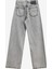 Yüksek Bel Normal Paça Straight Gri Kadın Denim Pantolon 50539781 2