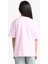 Kız Çocuk Oversize Geniş Kalıp Bisiklet Yaka Basic Düz Kısa Kollu Tişört F8487A825HS 7
