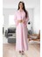Mecit 5417 Pembe Uzun Sabahlıklı Lohusa Gecelik Takımı 1