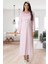 Mecit 5417 Pembe Uzun Sabahlıklı Lohusa Gecelik Takımı 2
