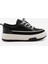 Kadın Sneaker Spor Ayakkabı Keten Kumaş Bağcıklı Hesna 3