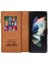 Samsung Galaxy Z Fold5 5g Cüzdan Flip Pu Pu Deri Çizgiler Baskılı Fermuar Cep Stand Telefon Kapağı (Yurt Dışından) 5