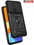 Xiaomi Redmi 9c Ince Kaydırmalı Kamera Kapaklı ve Halka Tutucu Standlı Sağlam Zırh Koruma Çantası Gümüş (Yurt Dışından) 3