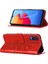Y51 2020 / Y31 2021 / Y51A / Y53S 4g Için Kelebek Pu Deri Çevirmeli Cüzdan Stand Telefon Kılıfı - Kırmızı (Yurt Dışından) 1