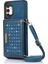 Samsung Galaxy A04 4g 164.4 x 76.3 x 9.1 mm /A04S 4g 164.7 x 76.7 x 9.1 mm Rfıd Engelleme Şok Geçirmez Kasa Pu Deri Tpu Telefon Kapağı Kirap Mavisi ile (Yurt Dışından) 1