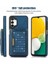Samsung Galaxy A04 4g 164.4 x 76.3 x 9.1 mm /A04S 4g 164.7 x 76.7 x 9.1 mm Rfıd Engelleme Şok Geçirmez Kasa Pu Deri Tpu Telefon Kapağı Kirap Mavisi ile (Yurt Dışından) 2