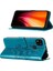 Redmi 9c / Poco C3 Için Kelebek Pu Deri Çevirmeli Cüzdan Stand Telefon Kılıfı - Mavi (Yurt Dışından) 2