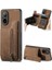 Realme C67 Standı Fonksiyonu Için Kılıf Vintage Fermuar Cüzdan Katlanabilir Geri (Yurt Dışından) 1