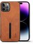 Iphone 15 Pro Brown Için Kart Yuvası Pu Geri Kılıf (Yurt Dışından) 2