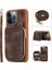iPhone 14 Pro Maks Kart Çanta Tasarım Stand Cover Anti-Fall Pu Deri Kaplamalı Tpu Telefon Kılıfı El ve Omuz Kayış Yeşili (Yurt Dışından) 1
