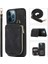 iPhone 14 Pro Maks Kart Çanta Tasarım Stand Cover Anti-Fall Pu Deri Kaplamalı Tpu Telefon Kılıfı El ve Omuz Kayış Yeşili (Yurt Dışından) 1