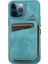 iPhone 14 Pro Maks Kart Çanta Tasarım Stand Cover Anti-Fall Pu Deri Kaplamalı Tpu Telefon Kılıfı El ve Omuz Kayış Yeşili (Yurt Dışından) 4