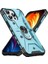 iPhone 15 Pro Max Için Halka Tutucu Standlı Çift Katmanlı Telefon Kılıfı - Mavi (Yurt Dışından) 2