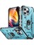 iPhone 15 Pro Max Için Halka Tutucu Standlı Çift Katmanlı Telefon Kılıfı - Mavi (Yurt Dışından) 3