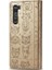 Case Motorola Moto Edge Çevir Cüzdan Kabartmalı Kapak Etui Housse Kedi Köpek Desen - Altın (Yurt Dışından) 5