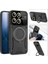 Xiaomi 14 Pro Için Çift Katmanlı Manyetik Halka Lens Standı Telefon Kılıfı - Kırmızı (Yurt Dışından) 3