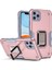 iPhone 11 Pro Için Metal Halka Tutucu Stand Çift Katmanlı Telefon Koruyucu Kılıf Pembe (Yurt Dışından) 2