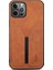 Iphone 15 Pro Brown Için Kart Yuvası Pu Geri Kılıf (Yurt Dışından) 4