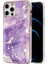 iPhone 12 Pro Max Için Mermer Desen Yumuşak Tpu Tampon Kılıf Kapak Turkuaz (Yurt Dışından) 1