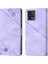 Moto G72 Için Deri Cüzdan Flip Stand Telefon Kılıfı - Mor (Yurt Dışından) 2