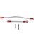 Adet Ayarlanabilir Direksiyon Bağlantı Çubuğu Metal Çubuk Ucu 1/10 Rc Paletli Araba Eksenel Capra 1.9 Utb AXI03004 Parçaları, Kırmızı (Yurt Dışından) 1