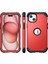 iPhone 15 Için Yumuşak Silikon Sert Pc Tampon Telefon Kılıfı - Kırmızı (Yurt Dışından) 3