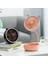 Pembe Taşınabilir USB Fan Esnek LED Işık ile Mini Fan Kullanışlı Küçük Masa Masaüstü Soğutma Fanı (Yurt Dışından) 4