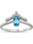 Hazine Aquamarine Pırlanta 14 Ayar White Gold Kadın Altın Yüzük 1