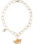 Love Potionleaf & Pearl Necklace Altın Kaplama Kadın Kolye 1