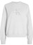 Açık Gri Kadın Yuvarlak Standart Nakışlı Sweatshirt Chenılle Monologo Crewneck 2