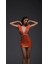 Turuncu Payetli Cut Out Detaylı Mini Elbise 3