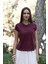 Suva Kısa Kol Bordo T-Shirt 2