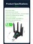 Yeni 1300MBPS Wifi USB Adaptörü Çift Bant 2.4g/5ghz Wi-Fi Dongle (Yurt Dışından) 4