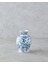 Blue Blanc Porselen Vazo 18,5 cm Mavi-Beyaz 1