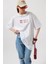 Kabartma Baskılı Beyaz T-Shirt 1