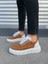 Taba Beyaz Cloud Bağcıklı Süet Erkek Günlük Sneaker Ayakkabı 2