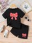 Pembe Kurdale Baskılışort/t-Shirt Alt-Üst Çocuk Takım 1