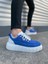 Mavi Beyaz Cloud Bağcıklı Süet Erkek Günlük Sneaker Ayakkabı 1